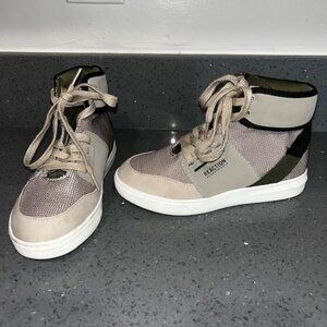 Kenneth Cole Reaction KCR223 Sneaker Kids High Top Shoes Youth Size 1 Gray White